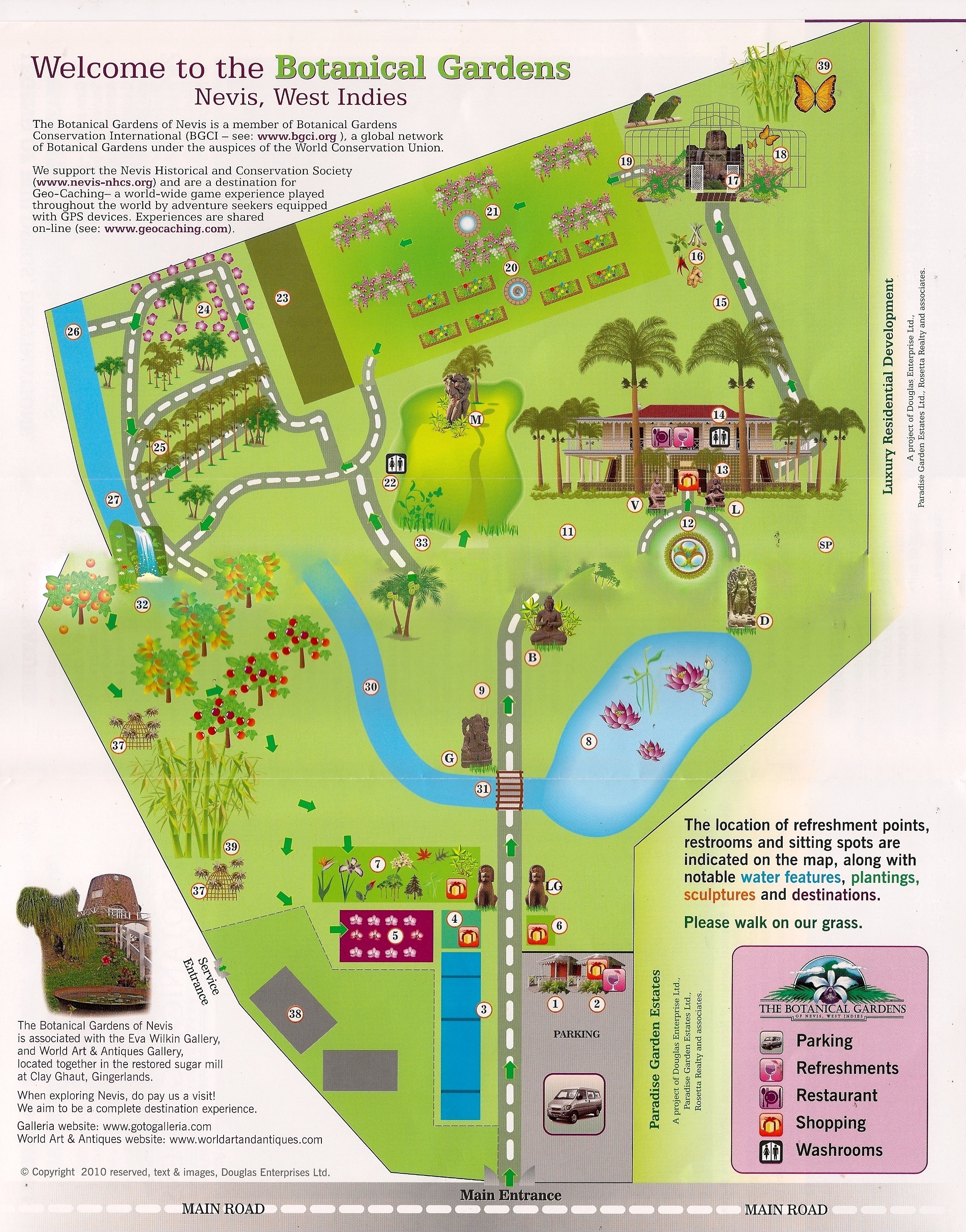 Garden Map The Botanical Gardens Of Nevis